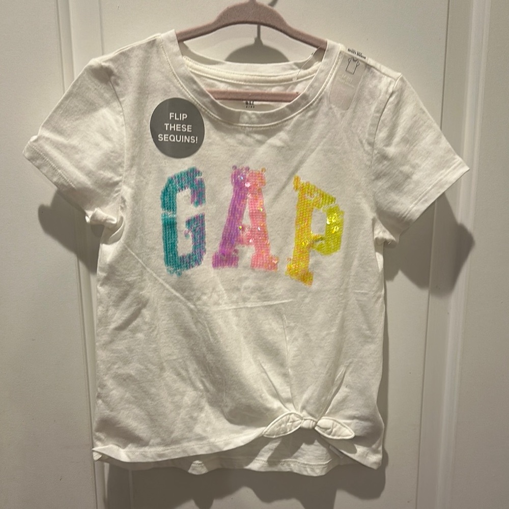 GAP White Short Sleeve Tee with Logo